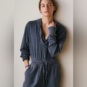 NWT Free People Cozy Cocoon One piece Jumpsuit in Midnight Navy Size Medium